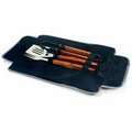 3 Piece Barbecue Tool Set w/ Folding Carry Bag